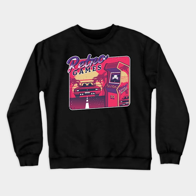 Retro Games Crewneck Sweatshirt by MimicGaming